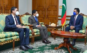 ބަންގްލަދޭޝްއިން ރާއްޖެއަށް ކަނޑައަޅުއްވާފައި ހުންނަވާ ސަފީރު، ނާއިބް ރައީސްގެ އަރިހަށް އިޚްތިރާމްގެ ޒިޔާރަތެއް ކުރެއްވުން