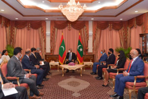 އިންޑިއާގެ މިނިސްޓަރ އޮފް އެކްސްޓަރނަލް އެފެއާޒް ރައީސުލްޖުމްހޫރިއްޔާ އާ ބައްދަލުކުރެއްވުން