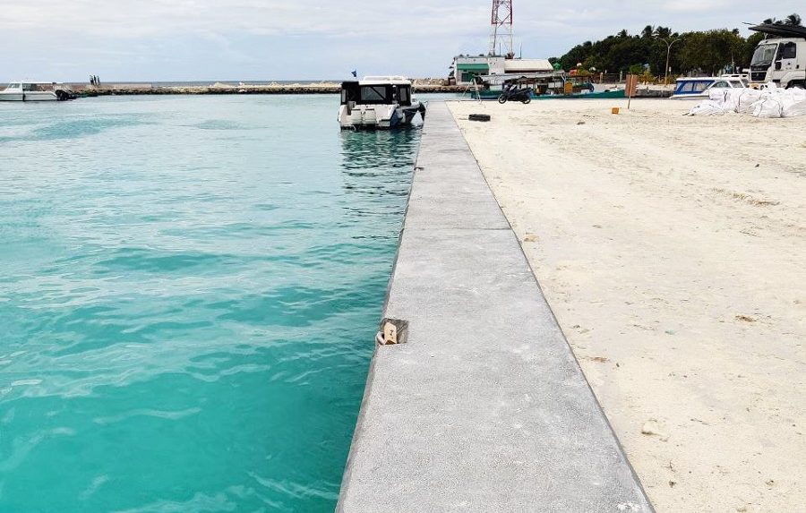 އުކުޅަހު ބަނދަރުގެ އެއްގަމު ތޮށީގެ 75 އިންސައްތަ މަސައްކަތް ނިމިއްޖެ