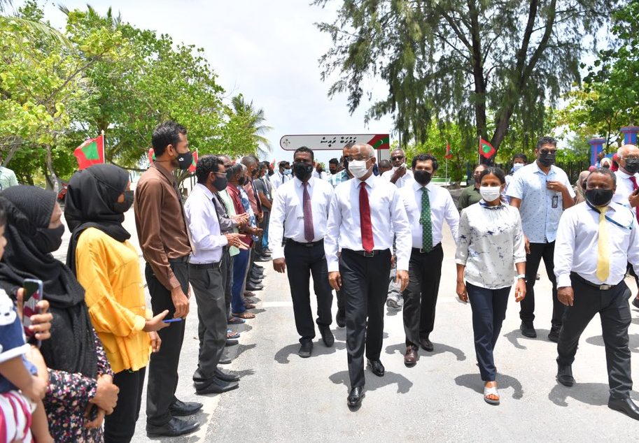 ފުނަދޫއަށް ރައީސް ވަޑައިގެންނެވުމުން ޔާމީން މިނިވަން ކުރުމަށް ގޮވާލައިފި