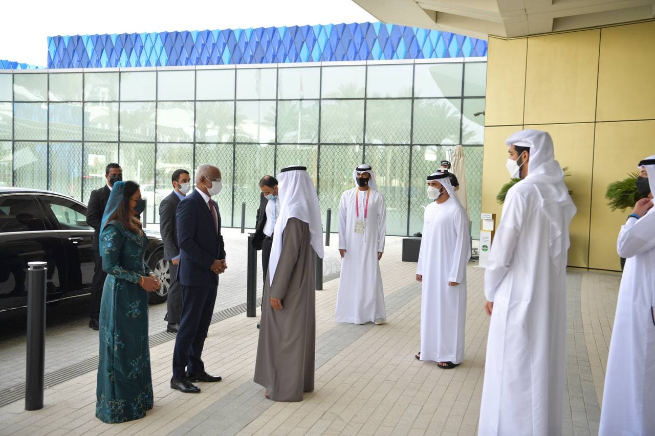 ރައީސްފެ ދެކަނބަލުން އެކްސްޕޯ 2020 އަށް ޒިޔާރަތް ކުރައްވައިފި