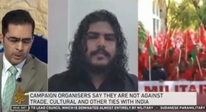 "އިންޑިއާ އައުޓު" ހަރަކާތުގެ ފަހަތުގައި ތިބީ ޗައިނާއާއި ޕާކިސްތާން ކަމުގައި އިންޑިއާއިން ތުހުމަތު ކުރޭ: އަލްޖަޒީރާ