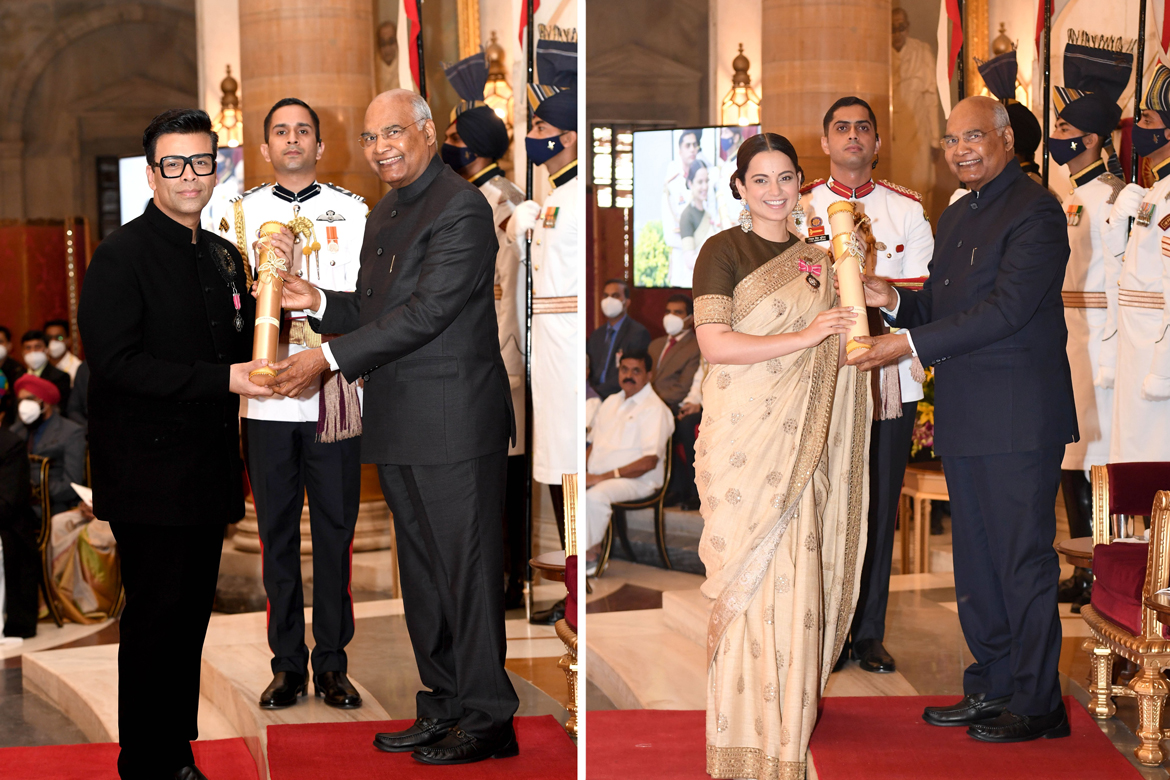 ކަންގަނާ އާއި ކަރަން ޖޯހަރަށް މިއަހަރު ޕަދްމާ ޝްރީ އެވޯޑް!