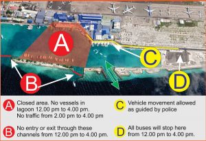 މާދަމާ އެއާޕޯޓްގެ މަގާއި، ފަޅުތެރެ ބަންދުކުރަނީ