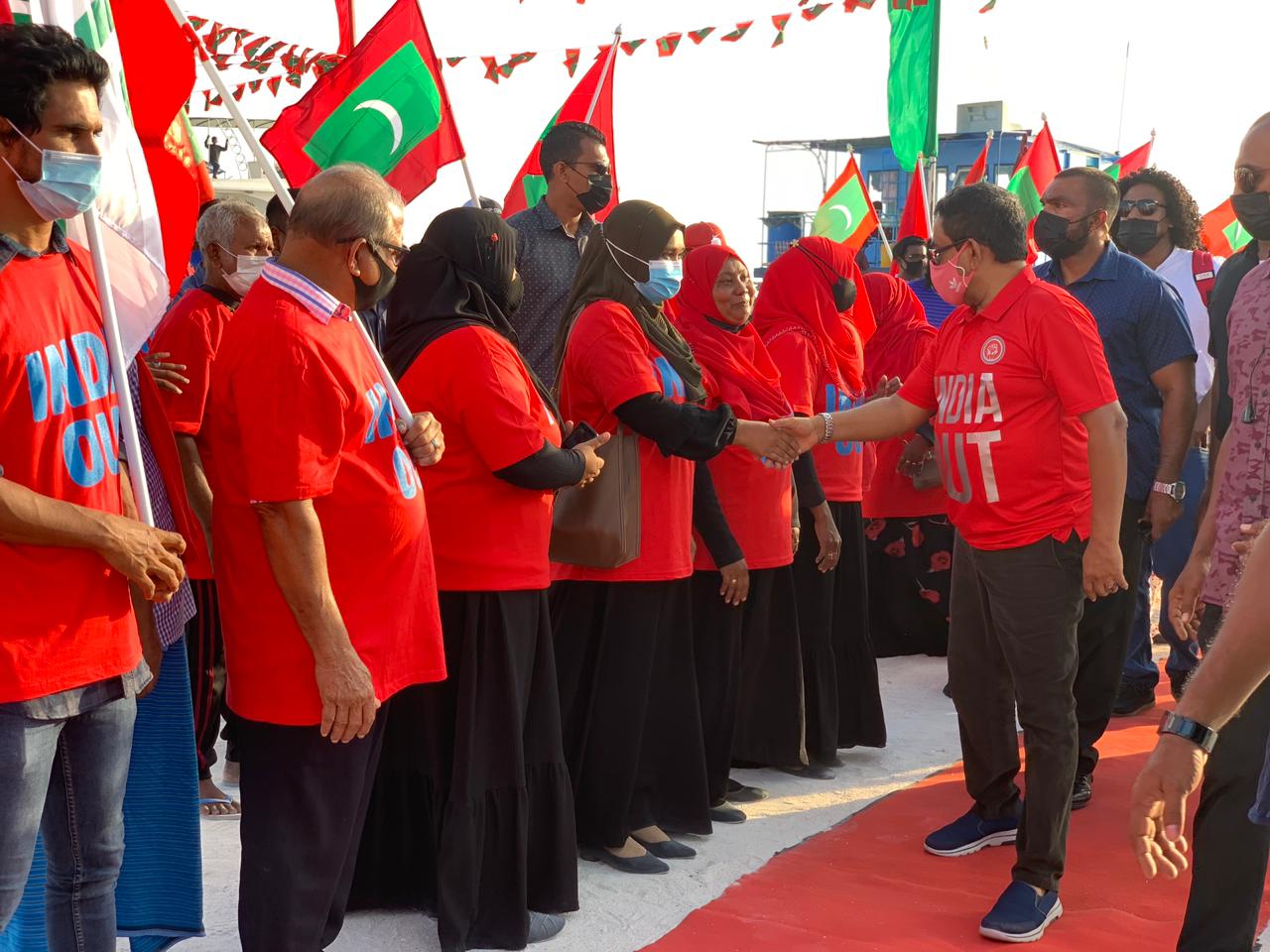 އިންޑިއާ ސިފައިން ބޭލުމަށް ދުވާފަރުގައިއޮތް ތާއީދު ރައީސް ޔާމީން ވަޑައިގަތުމުން ދައްކާލައިފި
