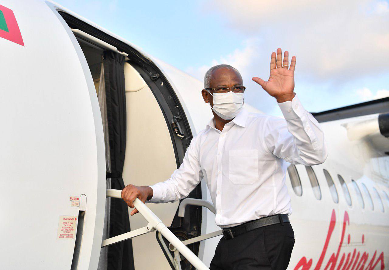 ޅ. ދަތުރު ނިންމަވާލެއްވުމަށްފަހު ރައީސް މާލެ ވަޑައިގެންފި