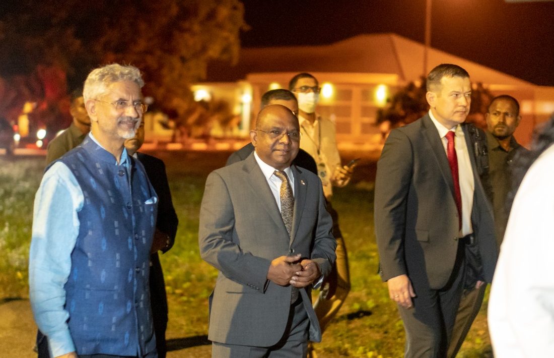 އިންޑިއާގެ ޚާރިޖީ ވަޒީރު ޖައިޝަންކަރު ރާއްޖެ ވަޑައިގެންފި