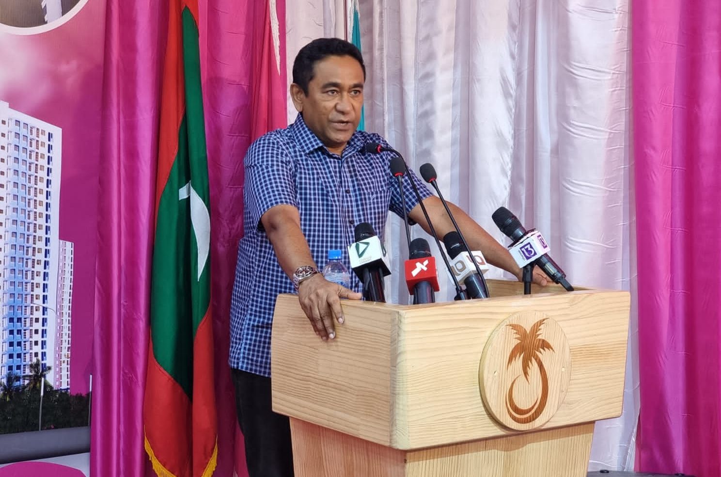 އިންޑިއާއިން ރާއްޖޭގައި ހިންގާ ޖަރީމާތައް ނުފޮރުވޭނެ، ދުނިޔެއަށް ހާމަކޮށްދޭނަން: ޔާމީން