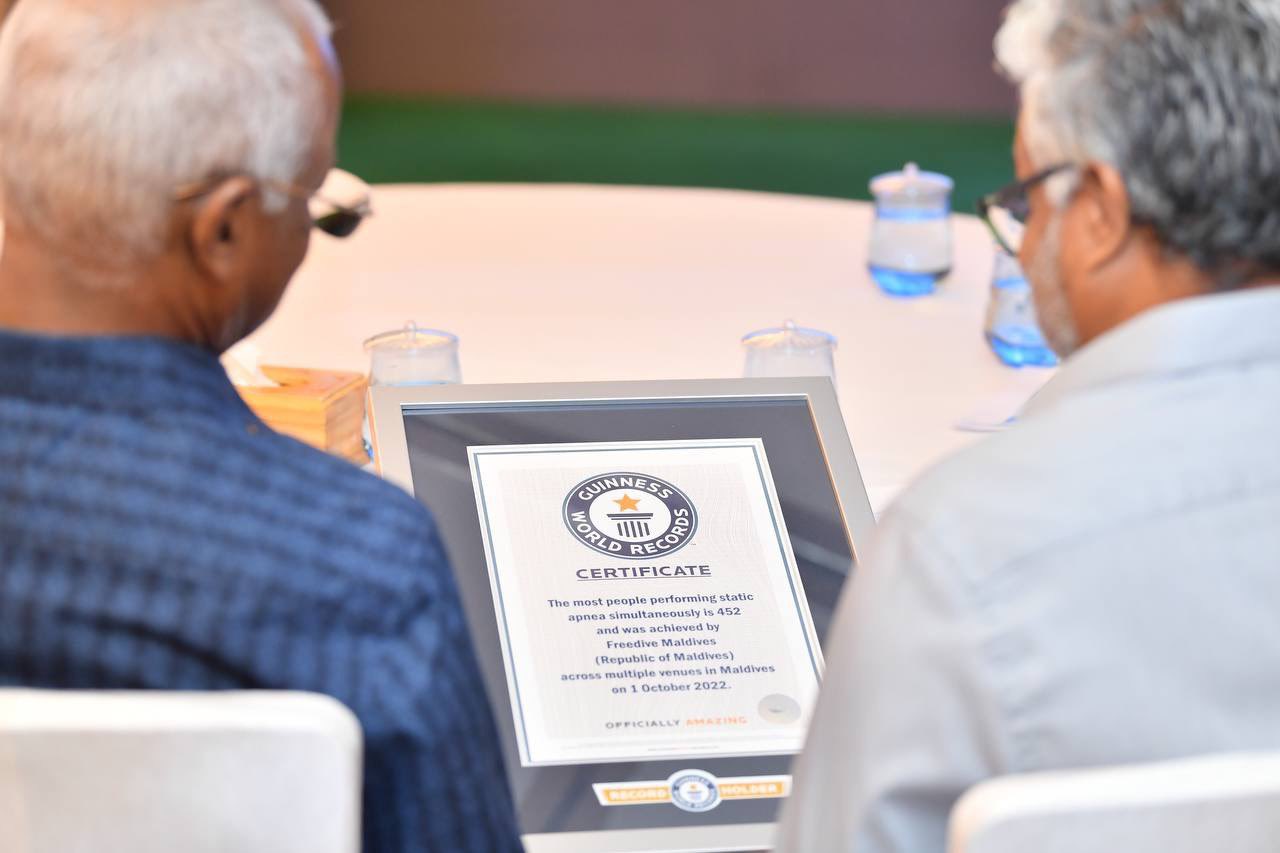 އަނެއްކާވެސް ރާއްޖެއަށް ދުނިޔޭގެ ރެކޯޑު ފޮތުން ޖާގައެއް!