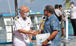 250 އަށްވުރެ ގިނަ ފަތުރުވެރިންނާއެކު ރާއްޖެއައި ޖަޕާނުގެ ކްރޫޒް ލައިނާއެއް ހޫނު މަރުހަބާއެއް