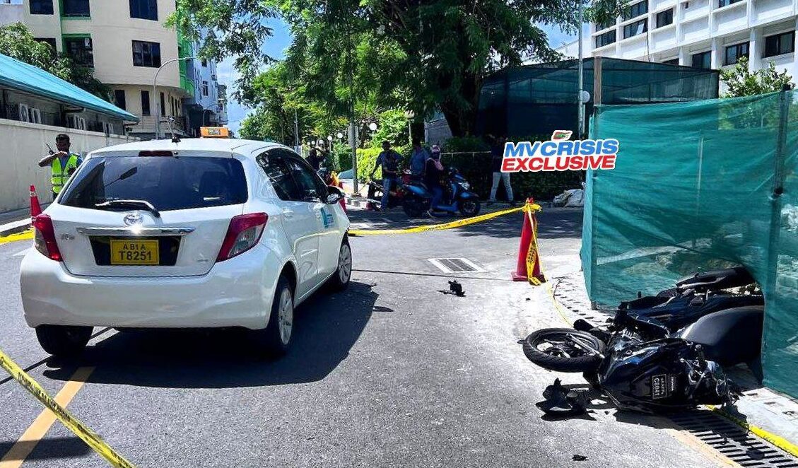 އަމީނީ މަގުގައި ތާރުއެޅި ސަރަހައްދުގައި އެކްސިޑެންޓެއް ހިނގައި މީހަކަށް އަނިޔާވެއްޖެ