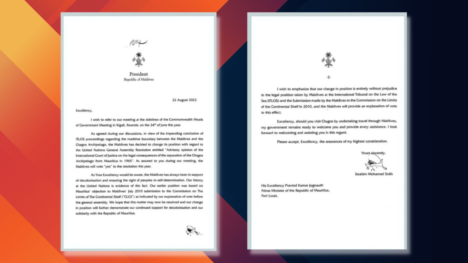 މޮރިޝަސް ބޮޑުވަޒީރަށް ޞާލިހު ފޮނުއްވި ސިޓީ ހާމަކޮށްފި