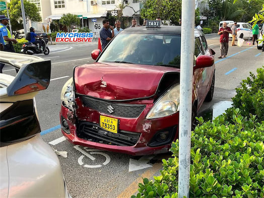 ކާރަކާއި ވޭނެއް މުޑިއަރާ ހުޅުމާލޭގައި ނުރައްކާތެރި އެކްސިޑެންޓެއް ހިނގައިފި