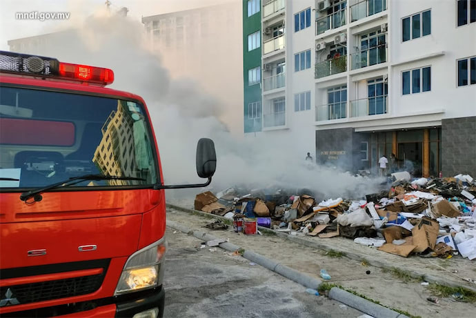 ހުޅުމާލެ ފޭސް 2 ގެ އެމްޕީއެލް ފްލެޓްކައިރީ ހުރި ކުނިތަކެއްގައި އަލިފާން ރޯވެއްޖެ