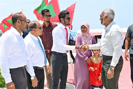 ވ.މ.ދ ގެ ބައެއް ރަށްތަކަށްފަހު، މާލެ އަތޮޅު ގުރައިދޫއަށް ރައީސް ވަޑައިގެންފި