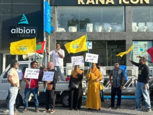 އެމްޑީޕީން ހައުސިން މިނިސްޓްރީ ކުރިމަތީގައި އިޙްތިޖާޖު ކޮށްފި