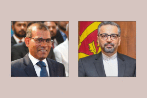 އީރާނުގެ މުޒާހަރާތަކާ ގުޅިގެން ނަޝީދު ދެއްކެވި ވާހަކަފުޅަށް އީރާނު ސަފީރުގެ ވަރުގަދަ ރައްދެއް