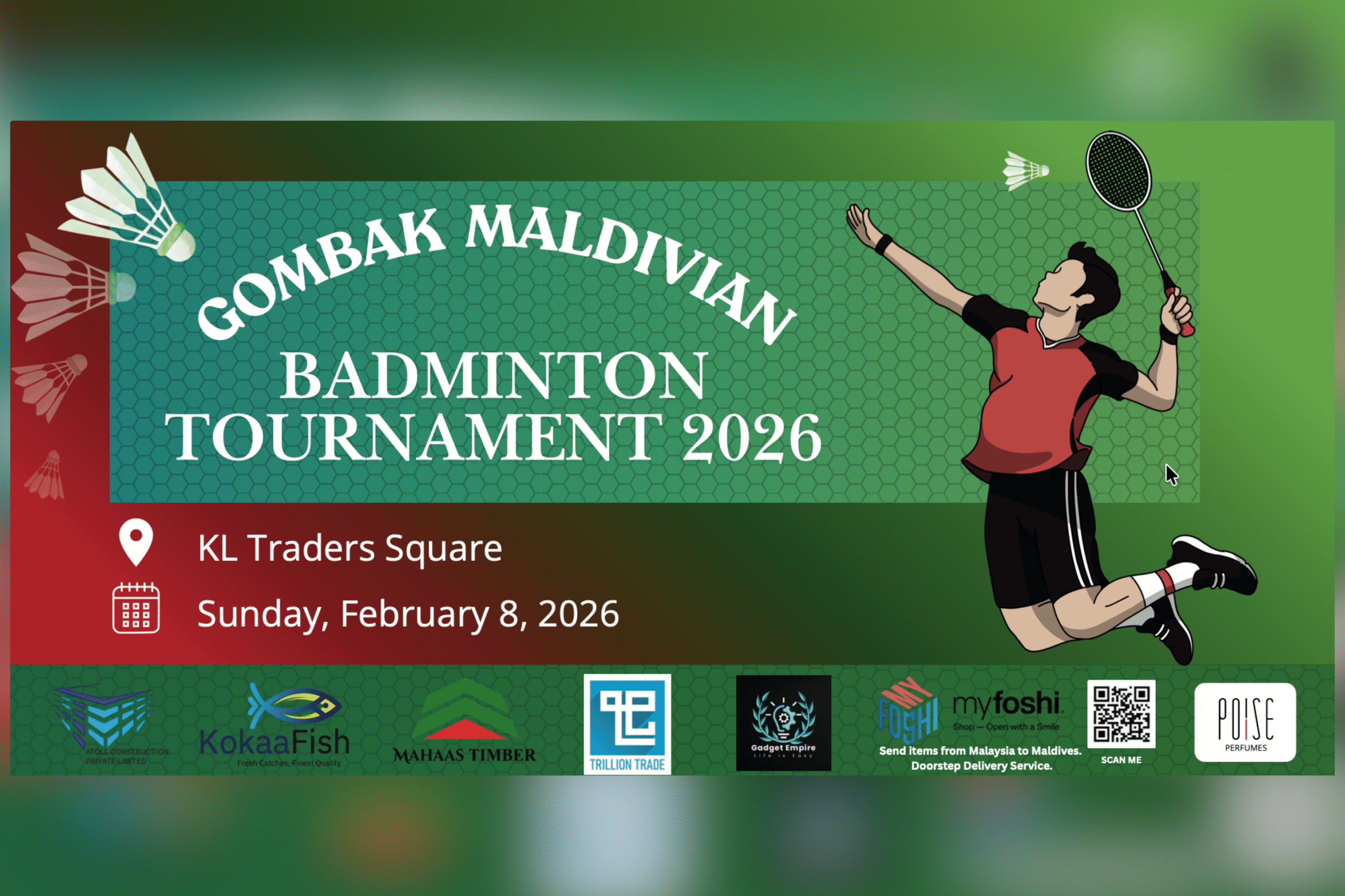 މެލޭޝިއާގެ ދިވެހި ކޮމިއުނިޓީން އިންތިޒާމް ކޮށްގެން ބާއްވާ ބެޑްމިންޓަން ޓޯނަމަންޓް މާދަމާ