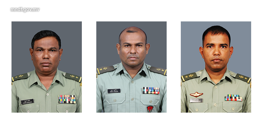 ލެފްޓިނަންޓް ކާނަލްގެ މަޤާމުގައި ތިއްބެވި ތިން ބޭފުޅަކު ކާނަލްގެ މަޤާމަށް