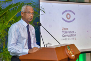 ދައުލަތުގެ ތެރޭގައި ކޮރަޕްޝަންގެ ކުޑަ ޢަަމަލެއްވެސް ހިންގައިގެން ނުވާނެ: ރައީސް