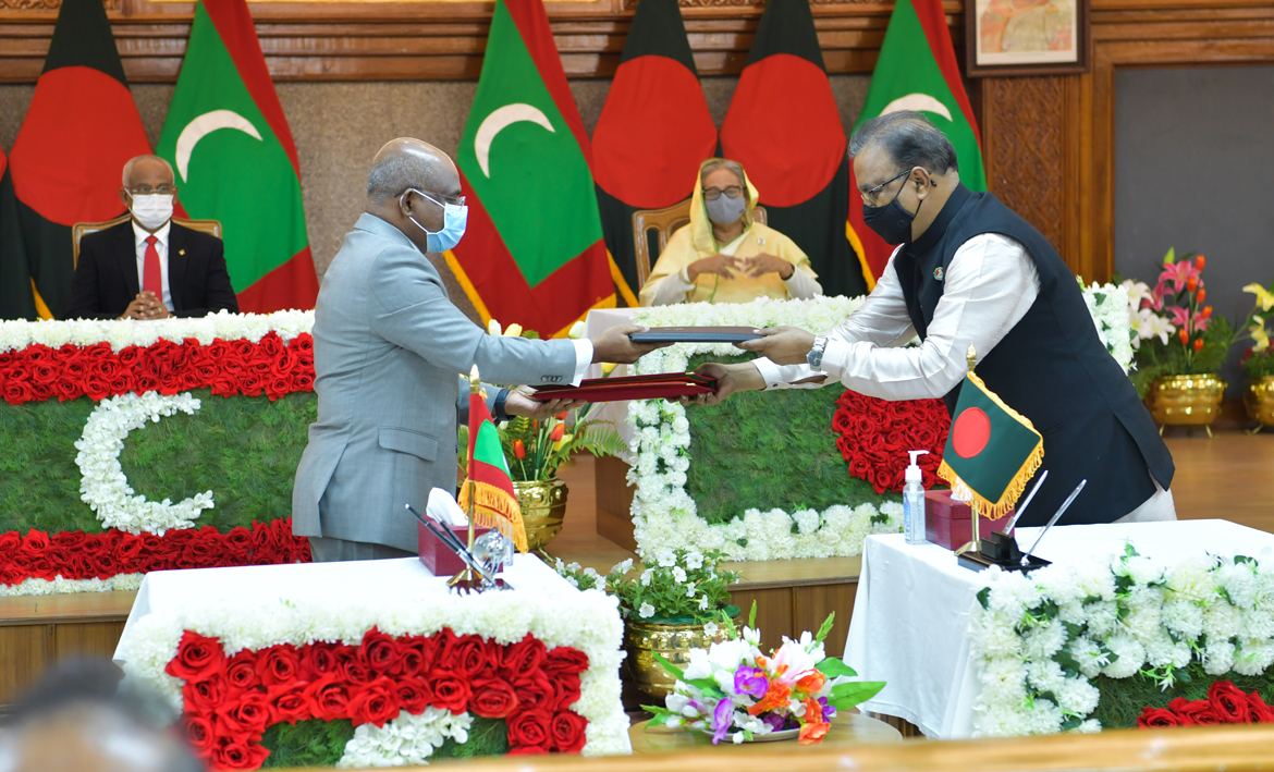 ބަންގްލަދޭޝް އާއި ދިވެހި ރާއްޖެއާ ދެމެދު 4 އެއްބަސްވުމެއްގައި ސޮއިކޮށްފި