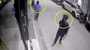 ގޭސް ފުޅިއެއް ވަގަށް ނަގައިގެން ދެމީހަކު ހޯދަނީ