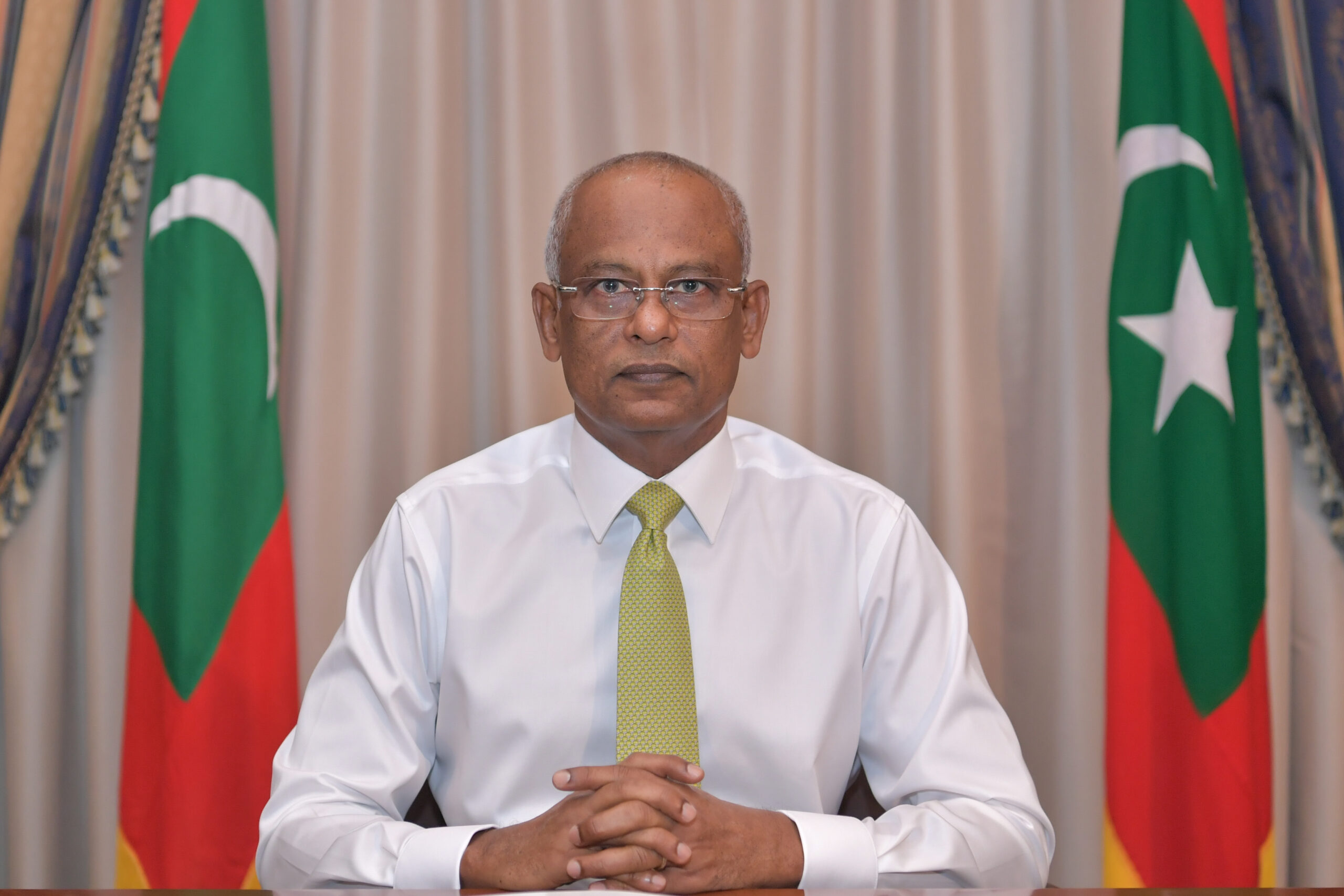 ރައީސް ސޯލިހް މިރޭ ގައުމާ މުހާތަބު ކުރައްވަނީ
