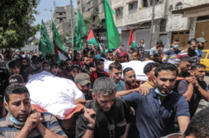 ގާޒާގައި ޝަހީދުވި ފަލަސްތީނު ރައްޔިތުންގެ ޖަނާޒާ ބާއްވައިފި، އިސްރާއީލުގެ އުދުވާން ކުރިޔަށް