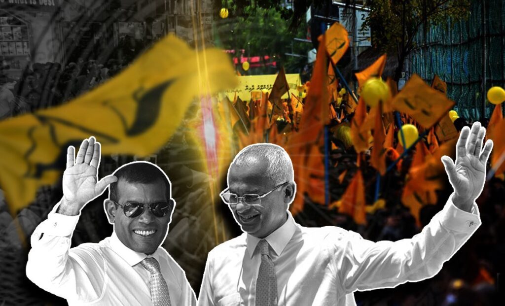 އެމްޑީޕީގެ އެތެރޭގެ ވާދަވެރިކަން ބޮޑުވެފައިވަނިކޮށް ކުރީގެ ދެ ރައީސުން އިންޑިއާއަށް!
