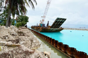 ދޫނިދޫ ބަނދަރު، އެއްގަމު ތޮށީގެ ޝީޓް ޕައިލިން މަސައްކަތް ނިމުމަކާއި ގާތަށް