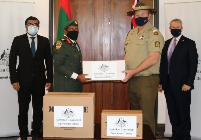 އޮސްޓްރޭލިއާ ސަރުކާރުން ރާއްޖެއަށް 3.5 ޓަނުގެ ޕީ.ޕީ.އީ ސާމާނު ހަދިޔާކޮށްފި