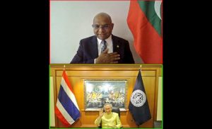 ތައިލެންޑްގެ ޚާރިޖީ ވަޒީރާއި މިނިސްޓަރ ޝާހިދު ވަރޗުއަލްކޮށް ބައްދަލުކުރައްވައިފި