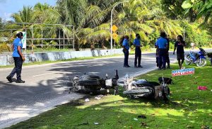 ފުވައްމުލަކުގައި އެކްސިޑެންޓެއް ހިނގައި ދެ ޒުވާނަކަށް އަނިޔާވެއްޖެ