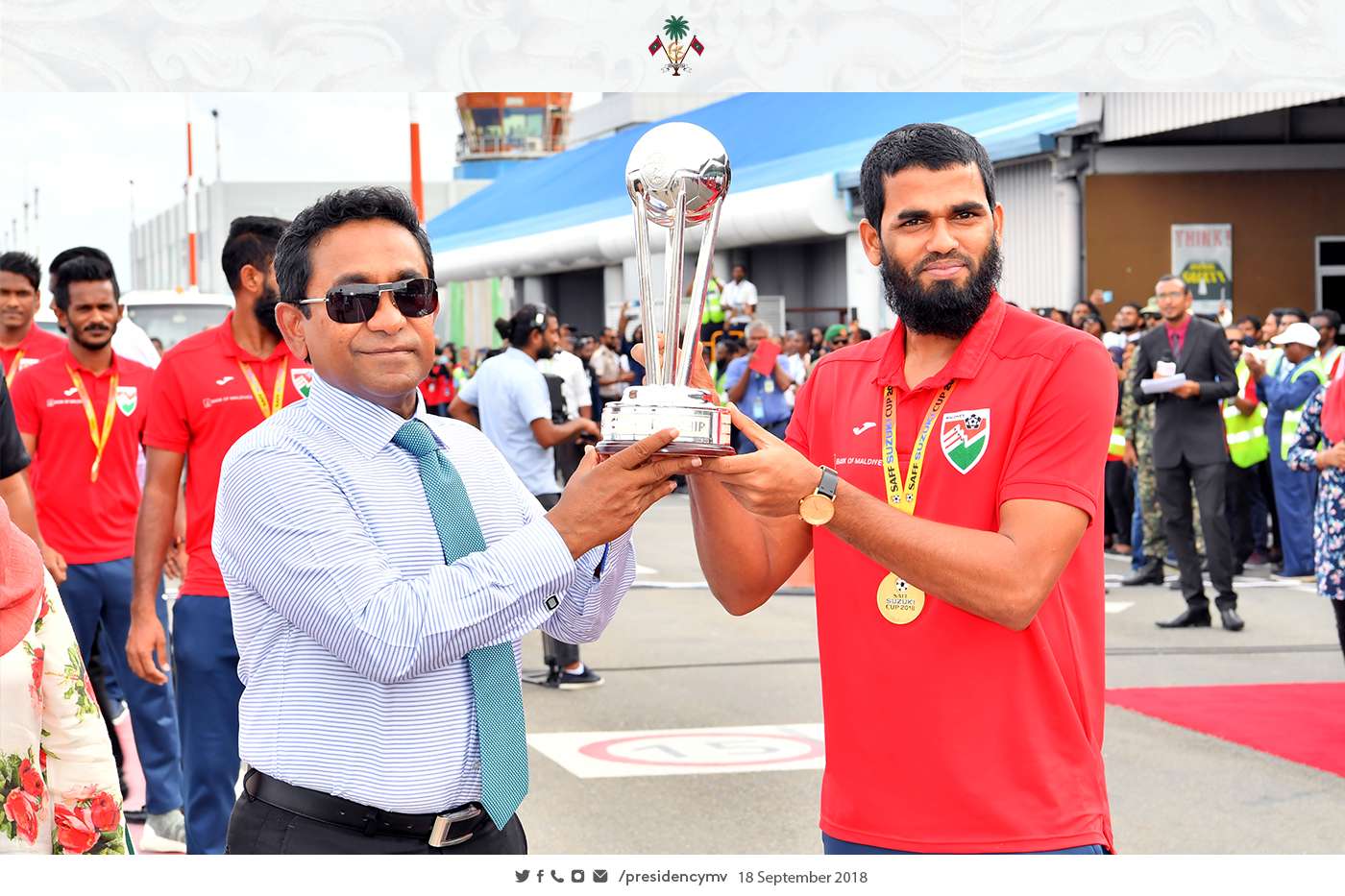 ސާފް ޗެމްޕިއަންޝިޕްގައި ދިވެހި ޓީމަށް ކާމިޔާބީއަށް ޔާމީން އެދިވަޑައިގެންފި