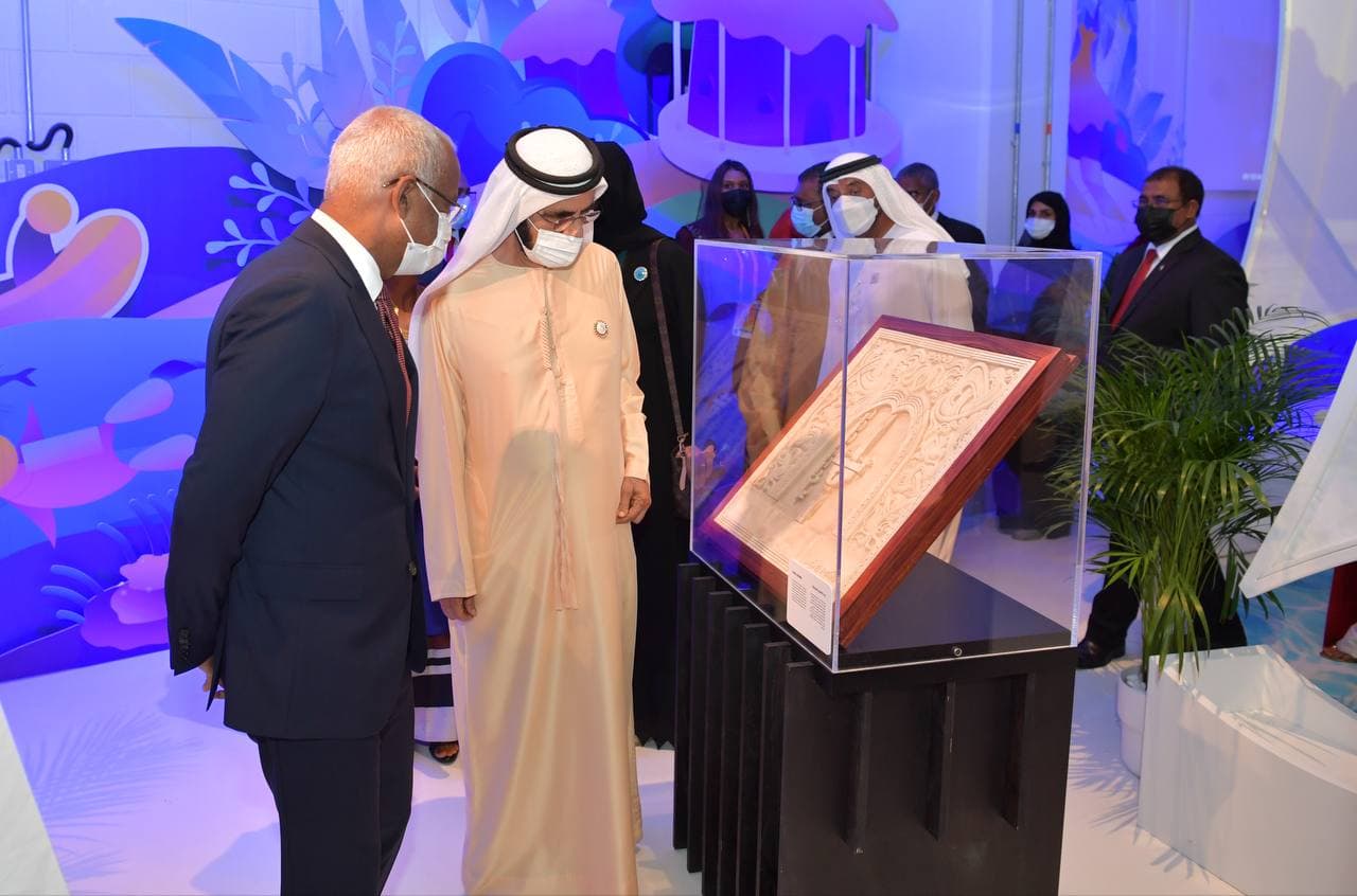 ރައީސާއި، ޔޫ.އޭ.އީގެ ބޮޑުވަޒީރު އެކްސްޕޯގެ ރާއްޖޭގެ ޕެވިލިއަން ބައްލަވާލައްވައިފި