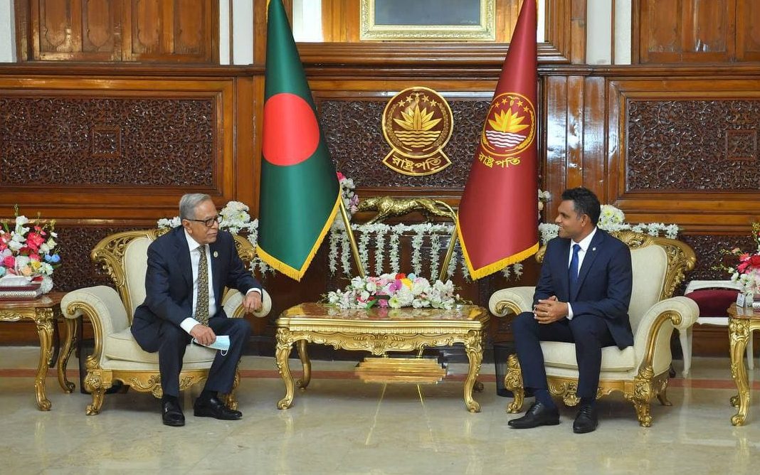 ގުޅުން އިތުރަށް ބަދަހިކުރެއްވުމަށް ނައިބް ރައީސް ބަންގްލަދޭޝް ރައީސާއި މަޝްވަރާ ކުރައްވައިފި