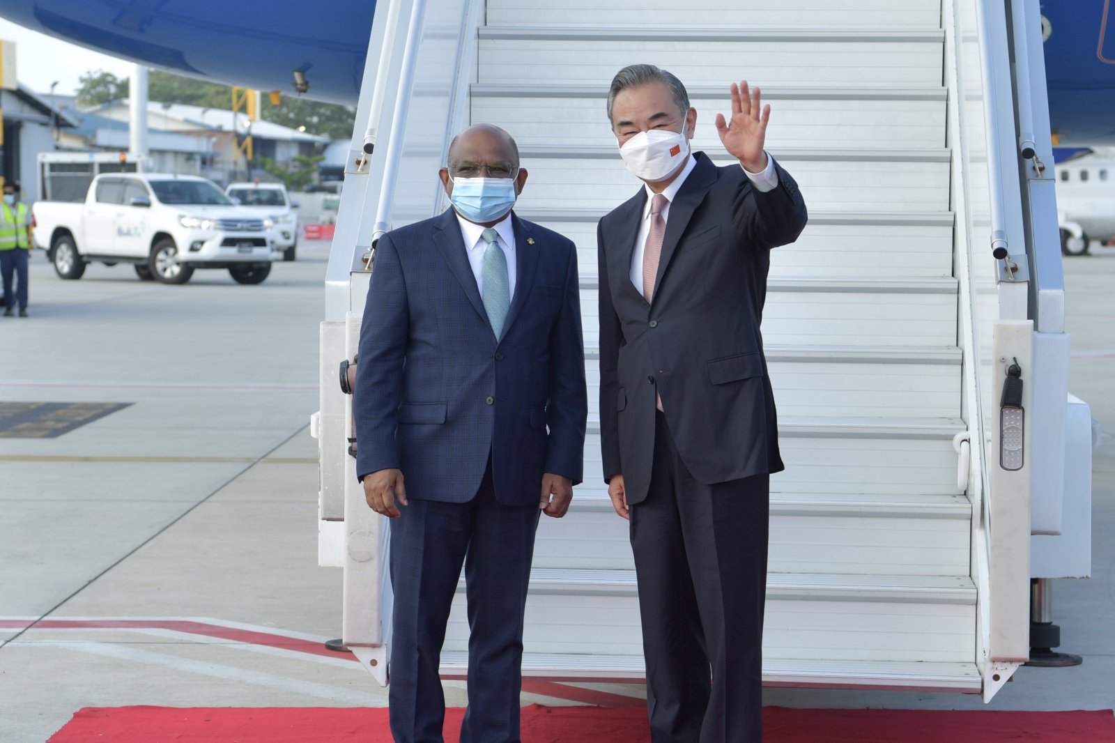 ޗައިނާގެ ފޮރިން މިނިސްޓަރ ވާންގް ޔީ ރާއްޖެ ވަޑައިގެންފި