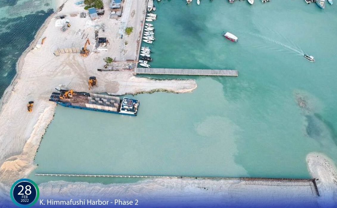 ހިންމަފުށި ބަނދަރުގެ އެއްގަމު ތޮށިލުމުގެ މަސައްކަތް ނިމުމަކާއި ގާތަށް