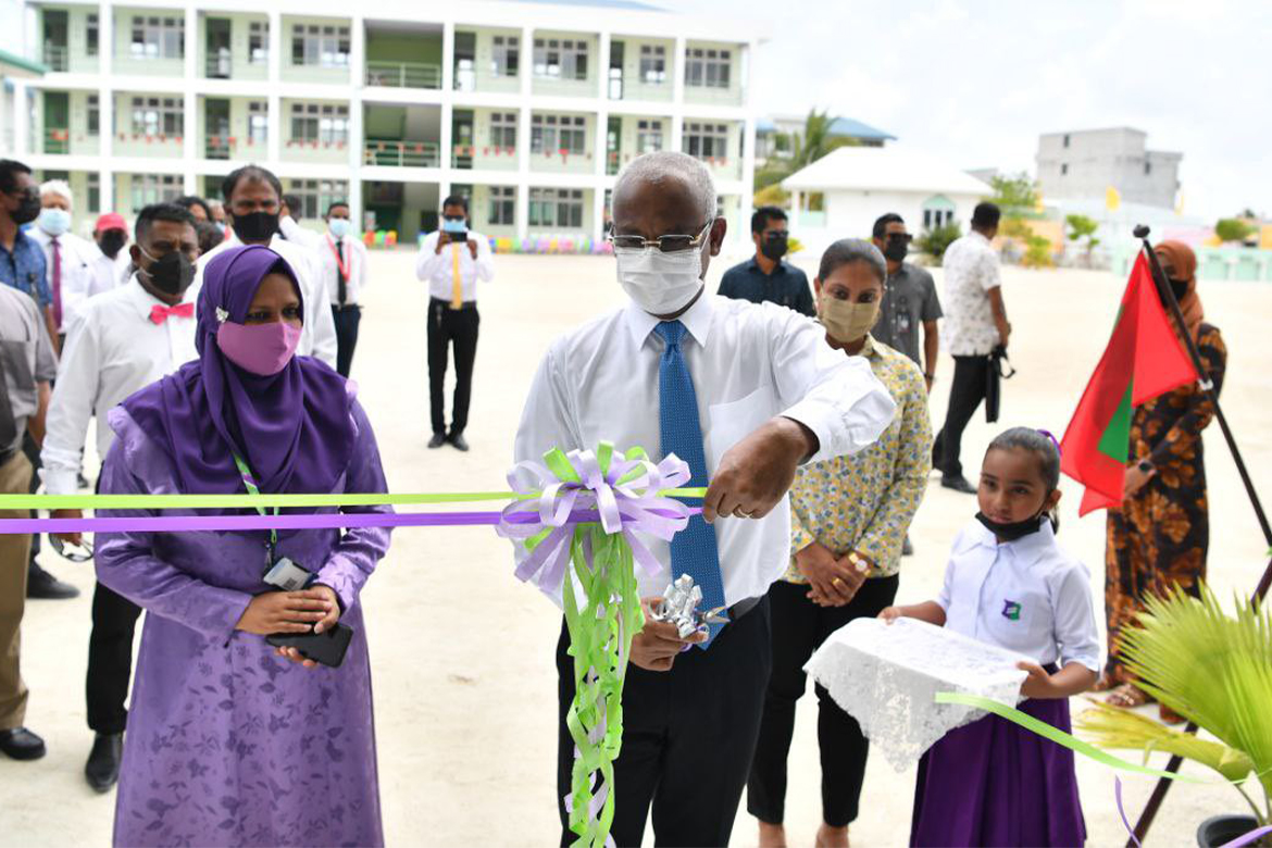 މަދަރުސަތުލް އިފްތިތާޙްގެ އައު ޢިމާރާތް ރައީސް ހުޅުއްވައިދެއްވައިފި