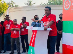 އިދިކޮޅު ކޯލިޝަނުން މަހިބަދޫގައި ބޭއްވި "އިންޑިއާ އައުޓް" ހަރަކާތް