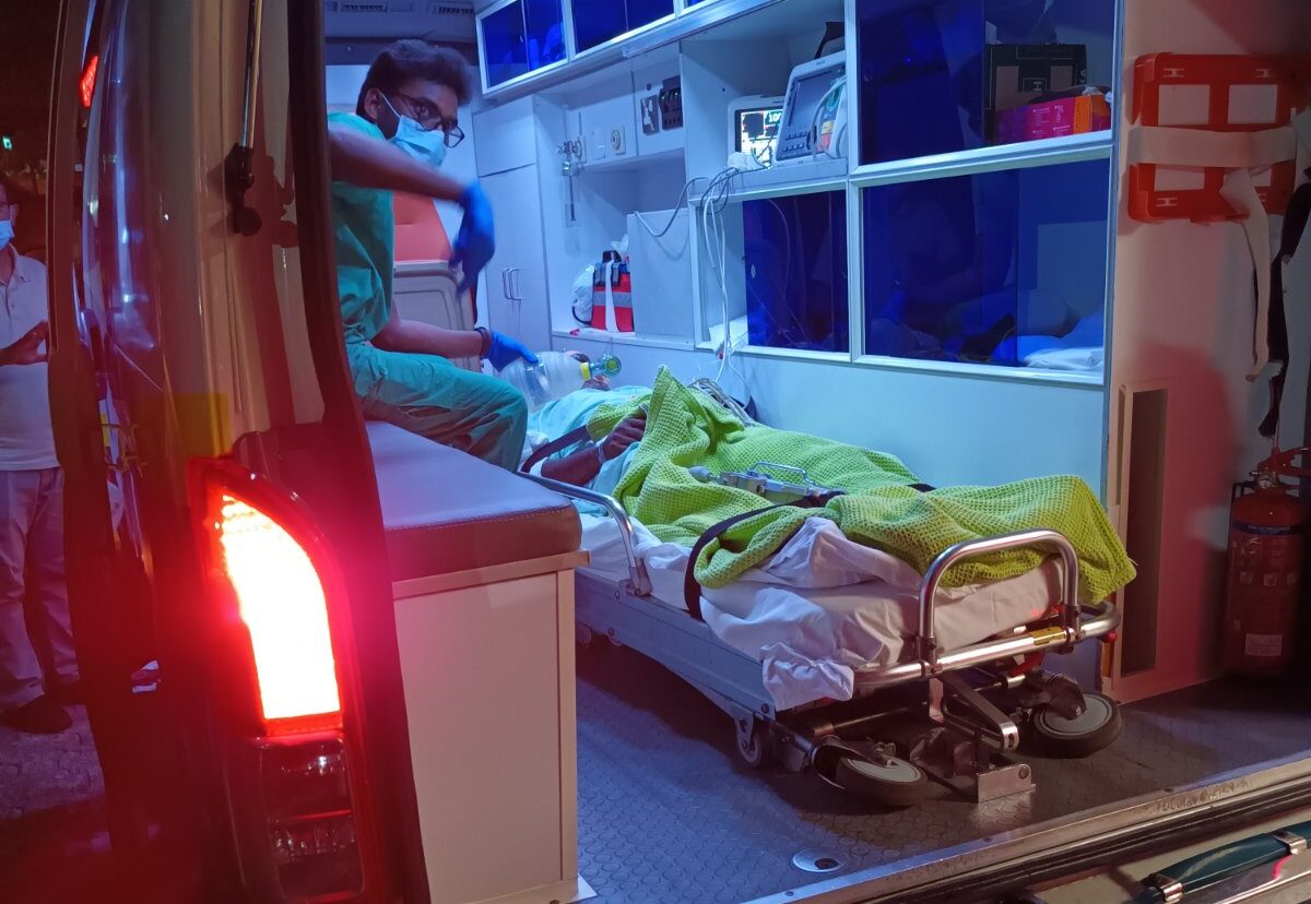 ނުރައްކާތެރި އެކްސިޑެންޓެއްވެ، ހާޝިމް (ޓިންޓިން) އަށް އައިސީޔޫގައި ފަރުވާދެނީ