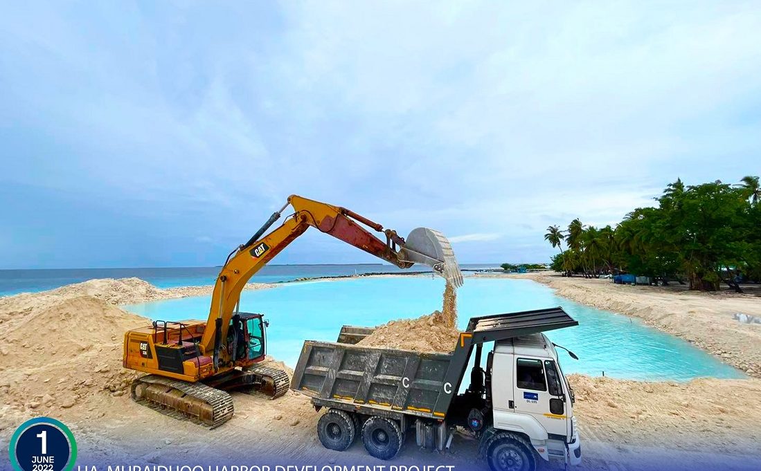 މުރައިދޫ ބަނދަރު ތަރައްޤީ ކުރުމުގެ މަސައްކަތް ބާރަށް ކުރިއަށް