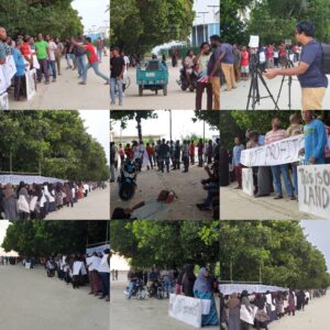 ކުޑަހުވަދޫގައި މަންޓާ އެއަރއާއި ދެކޮޅަށް އަނެއްކާވެސް މުޒާހިރާ ކުރަން ފަށައިފި