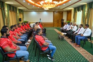 ބީޗްވޮލީ ފިރިހެން ޓީމާއި ބޮޑީބިލްޑިންގ ޓީމާ ރައީސުލްޖުމްހޫރިއްޔާ ބައްދަލު ކުރައްވައިފި