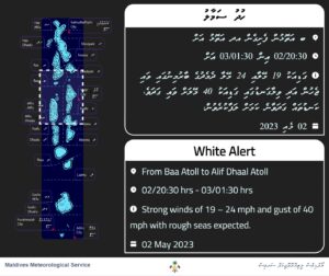 މ އަތޮޅުން އައްޑޫއަށް ވައިޓް އެލާރޓް ނެރެފި