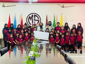 މުހިއްޔުއްދީން ސުކޫލުގެ ދަރިވަރުން ޣައްޒާއަށް ބައި ލައްކަ ރުފިޔާ ދީފި