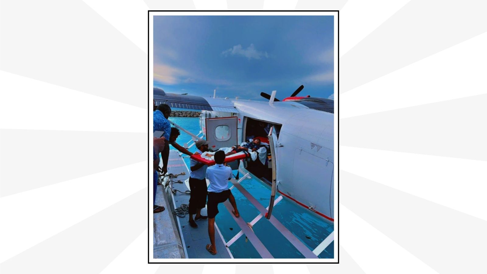 ފާރެއް ވެއްޓި އަނިޔާވި ކުއްޖާ އެއަރ އެމްބިއުލާންސްގައި މާލެ ގެނެސްފި