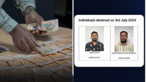ކަޅު ބާޒާރުގައި ޑޮލަރު ވިއްކަމުންދިޔަ ދެ ބިދޭސީއަކު ހައްޔަރު ކޮށްފި