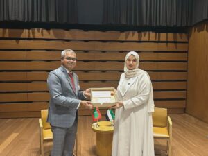 މިނިސްޓަރު ޠާރިޤު އިބްރާހީމް، ޔޫއޭއީގެ އެންވަރަމެންޓު މިނިސްޓަރާ ބައްދަލު ކުރައްވައިފި