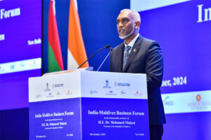 ނިއުދިއްލީގައި ބޭއްވި "އިންޑިއާ- މޯލްޑިވްސް ބިޒްނަސް ފޯރަމް" ގައި ރައީސް ތަޤުރީރުކުރައްވައިފި